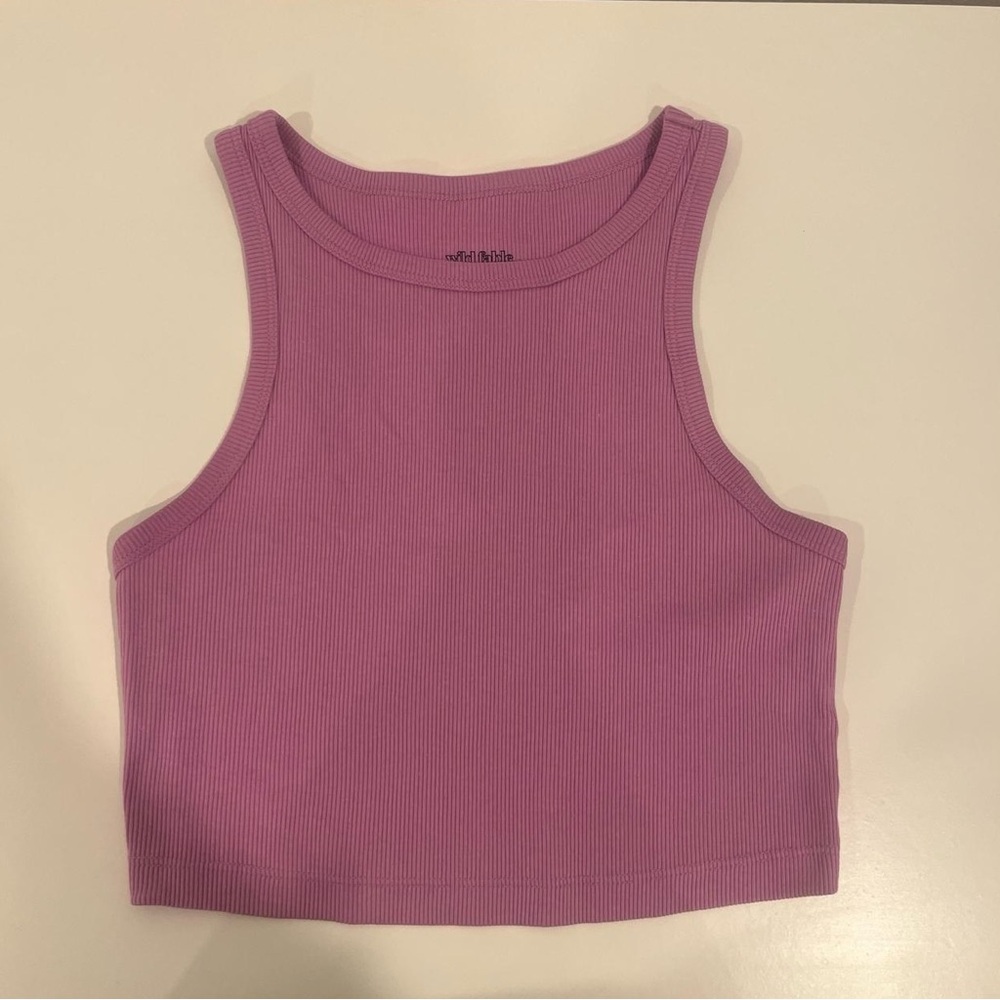 Lilac Ribbed Crop Tank 💜